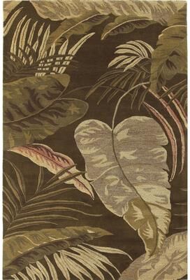 Domani Camila Mocha Tropics Hand-tufted Wool Area Rug