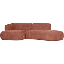 Ecksofa Polly aus Webstoff, modern und gepolstert, links, rosa – bequemes Design für Dein Wohnzimmer