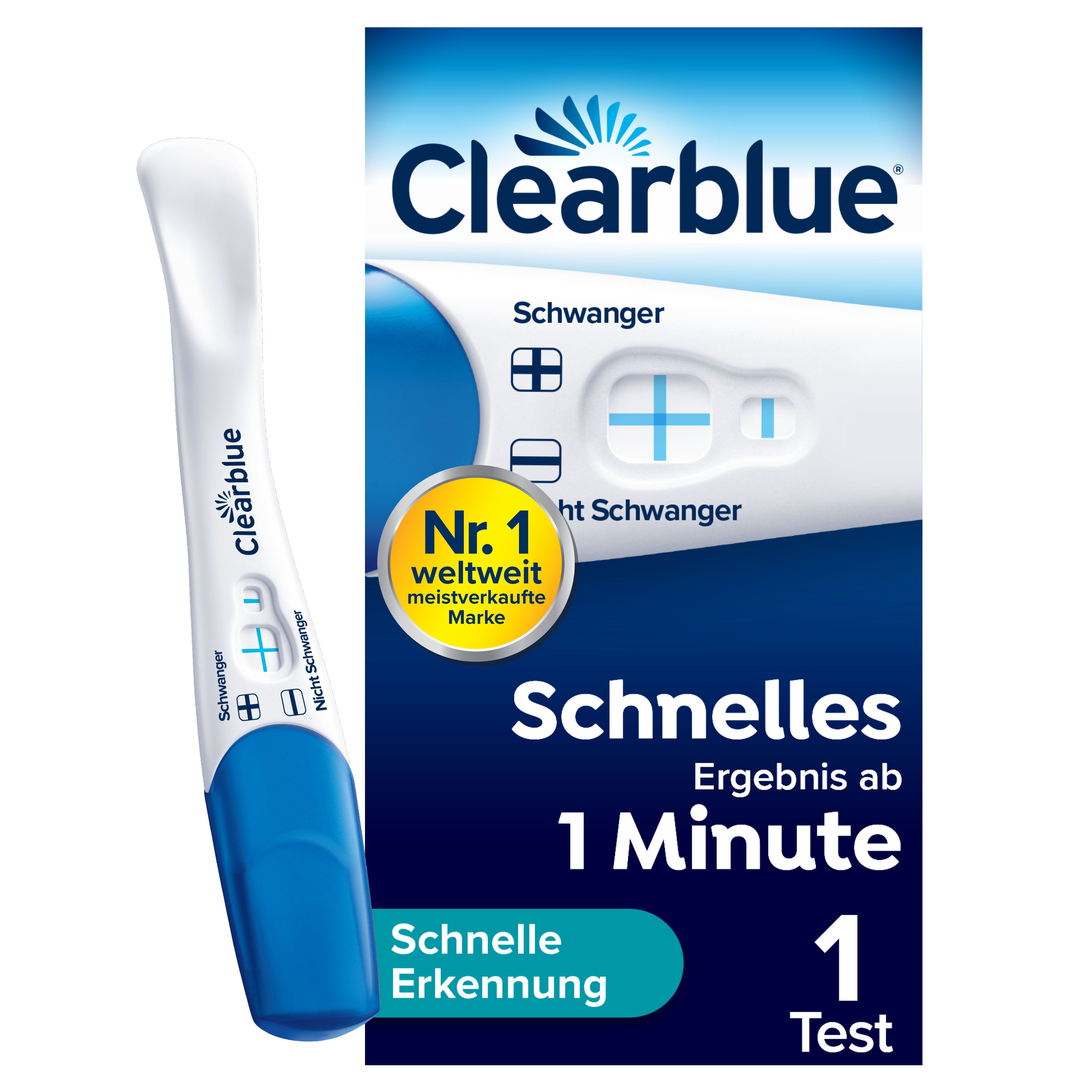 Clearblue Schwangerschaftstest schnelle Erkennung 1 St Test