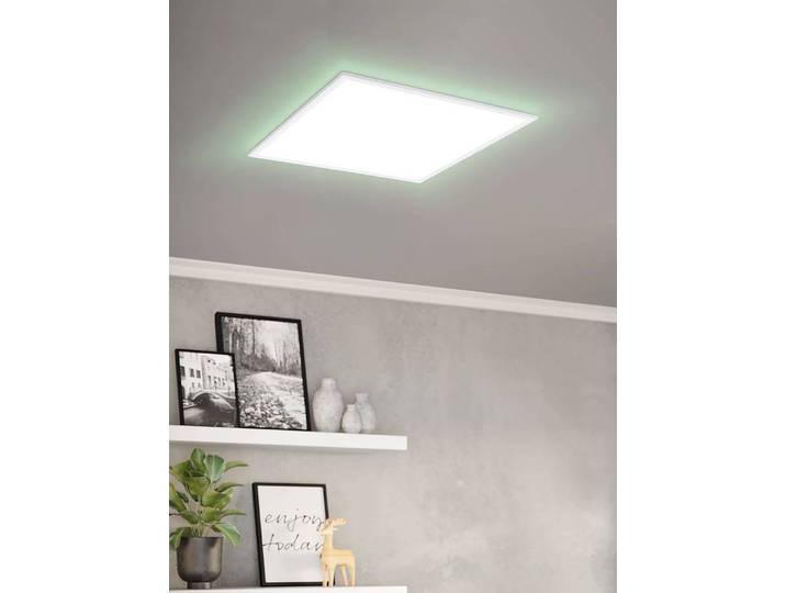 Plafonnier à LED Salobrena B 60cm Blanc Matériau : Métal, Matière plastique Surface en métal : Laqué Type de matière synthétique :
