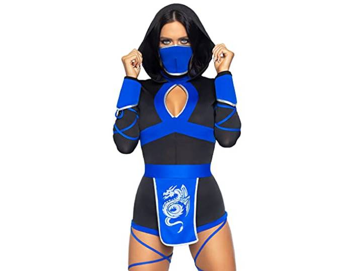 Leg Avenue Carnaval Kostuum Dragon Ninja, XL (Zwart blauw)