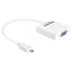 DELOCK 65347 - HDMI Adapter, Micro HDMI D Stecker auf VGA Buchse