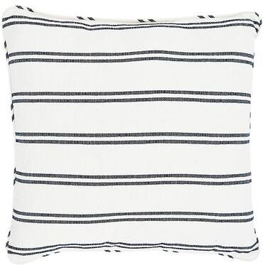 "Halyard Stripe Sunbrella Outdoor Pillow - Select colors - Indigo 16"" x 16"" - Ballard Designs"