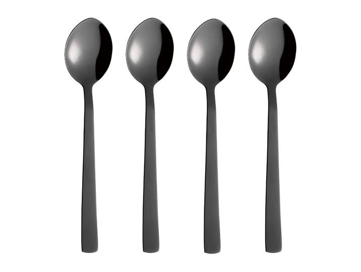 Aida Cuillère à soupe Raw, lot de 4 Noir