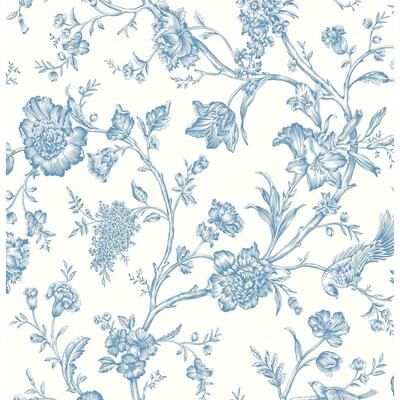 NextWall Jasmine Chinoiserie Peel and Stick Wallpaper