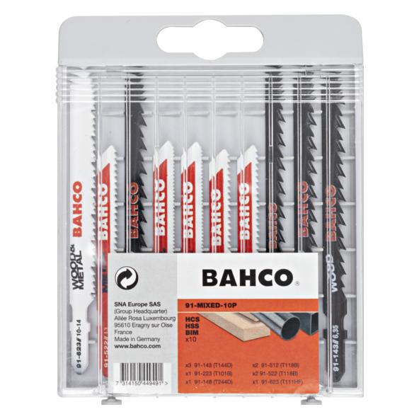 Bahco Stichsägeblätter-Satz für Holz und Metall - 10-teilig (91-MIXED-10P)