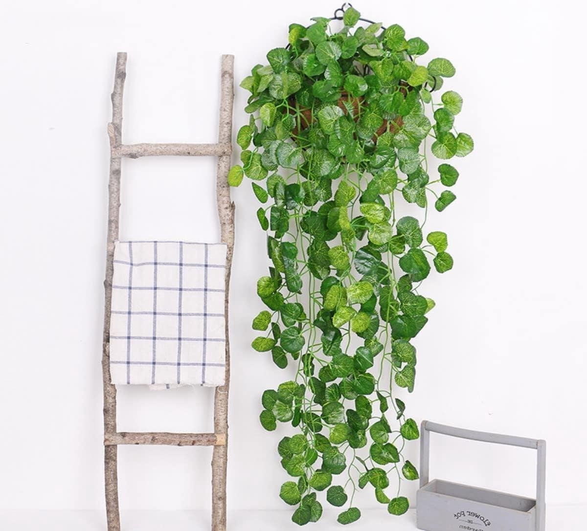 Kunstmatige Klimop Groene Hangplant met Levendige Stofbladeren - 80 cm