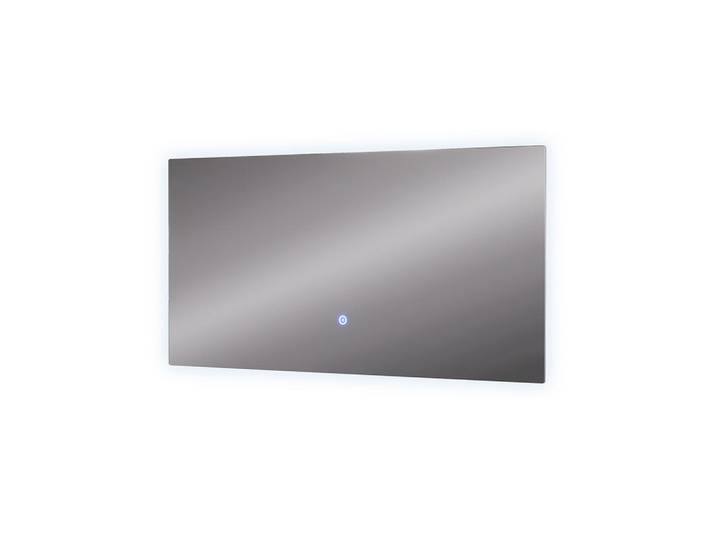 Vicco Badezimmerspiegel Miral Glas 80 x 40 cm mit Backlight Beleuchtung, Transparent, Rechteckig, 80x40x2.8 cm, Badezimmer, Badezimmerspiegel, Badspiegel