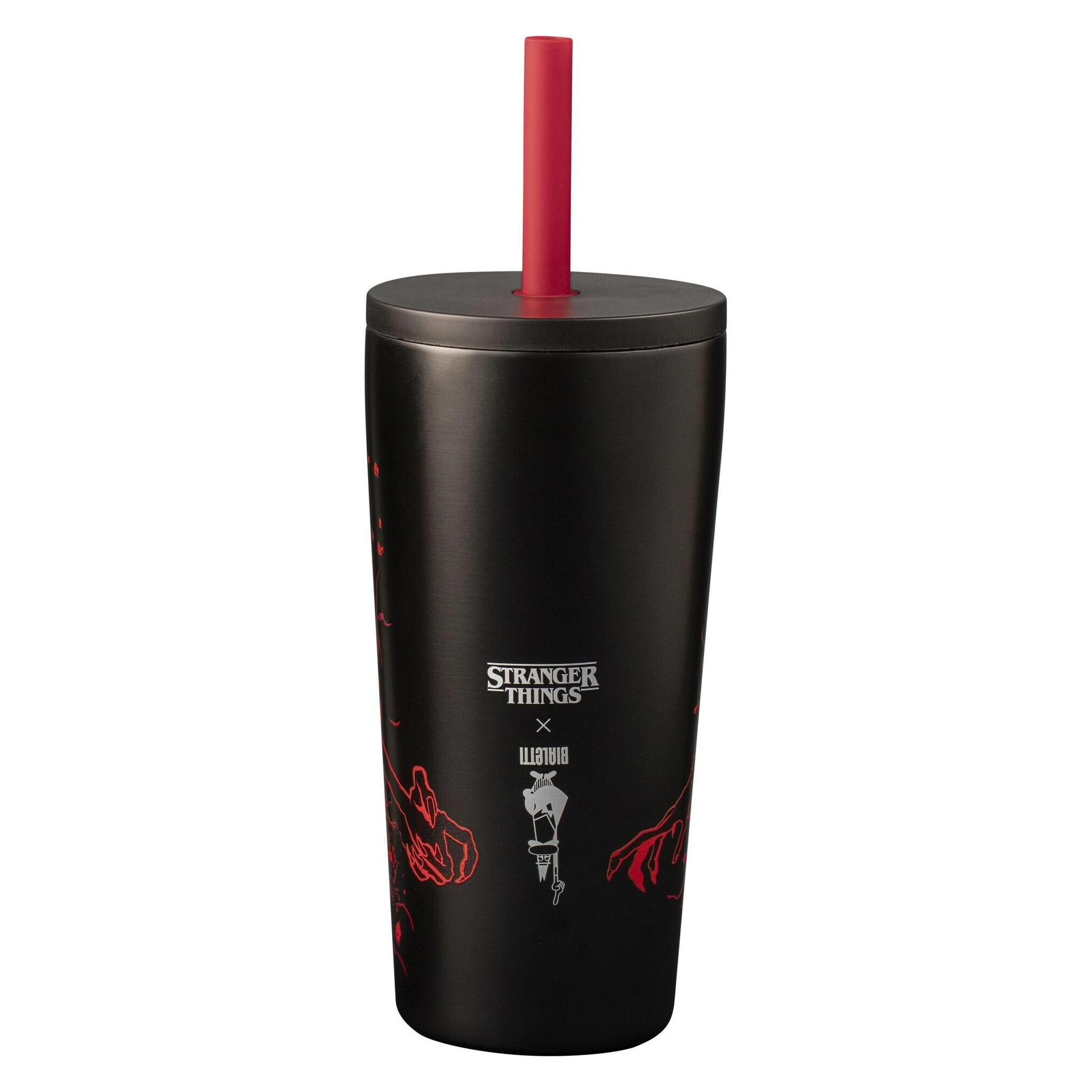 Bialetti Trinkbecher Stranger Things, 600 ml, Schwarz / Rot (0.60 l) (STRTH05A)