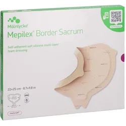 Mepilex Border Sacrum Schaumverband 22x25 cm steril