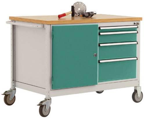 Manuflex TP1004.0001 Werkbank-Mobil Grau, Grün
