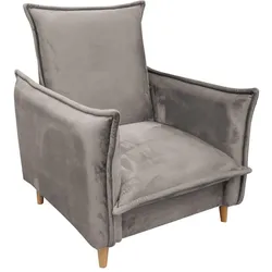RELAXSESSEL Pillow beige mit Buchenbeinen