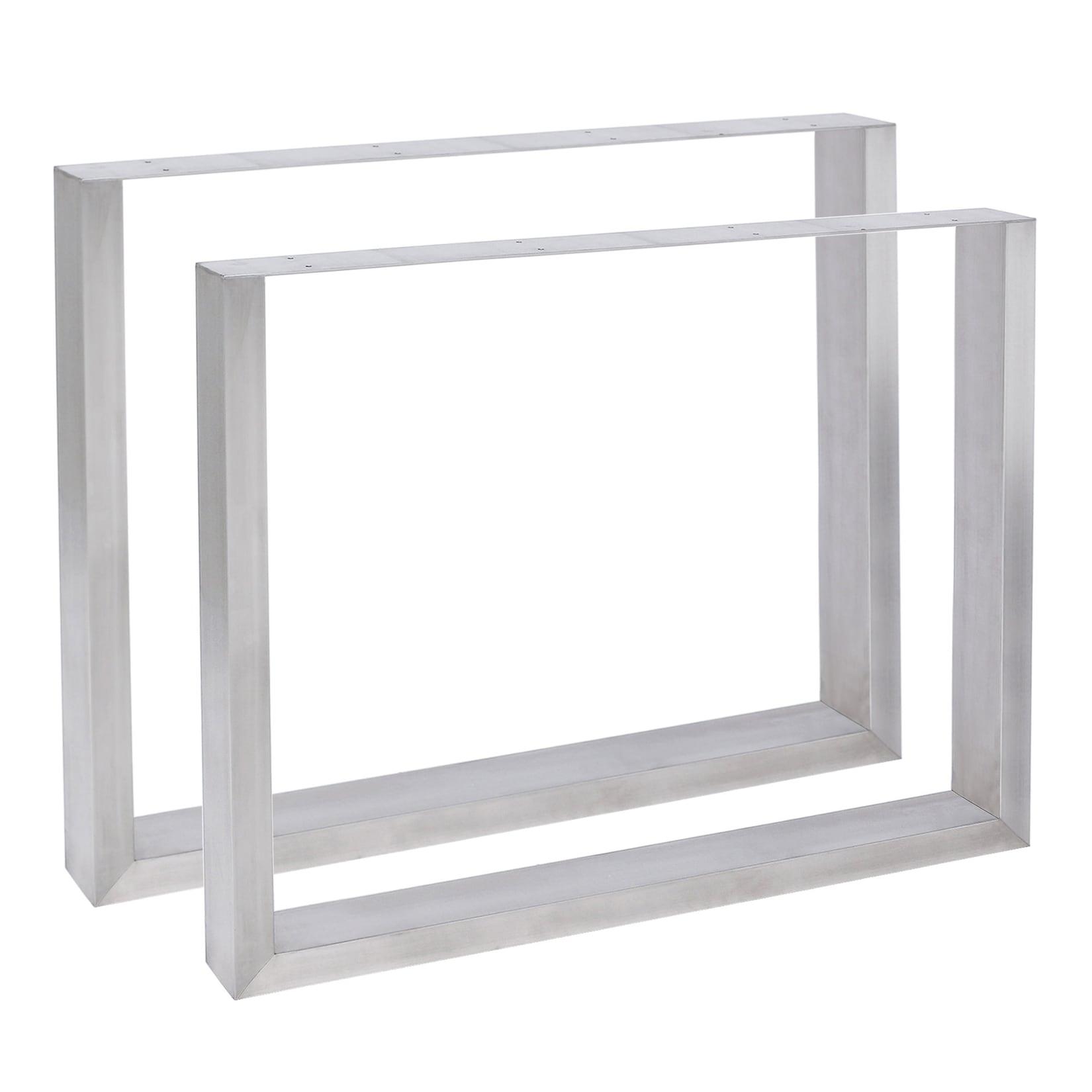 CLP 2x Tischbeine Velden 90 cm Farbe: edelstahl, Größe: 90 cm