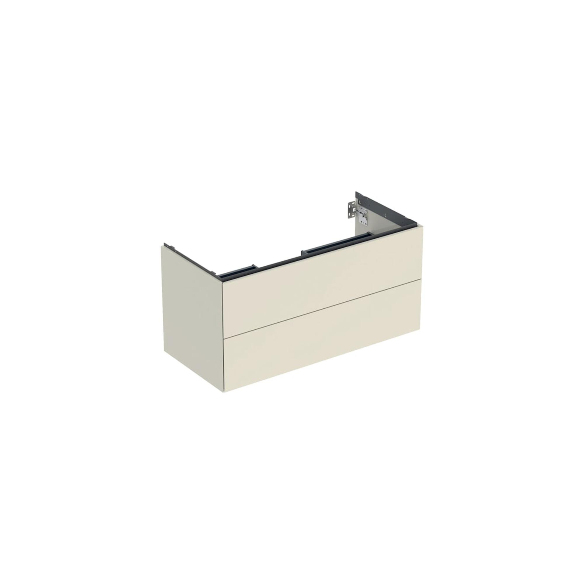 Geberit Waschtischunterschrank One 103,6x50,4x47cm, sand-grau/l hg, 2 Laden (505264004)
