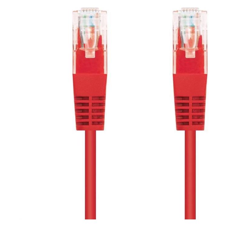 C-Tech patchcord Cat5e cable, UTP, red, 0.25m (UTP, CAT5e, 0.25 m) (8594125013844)
