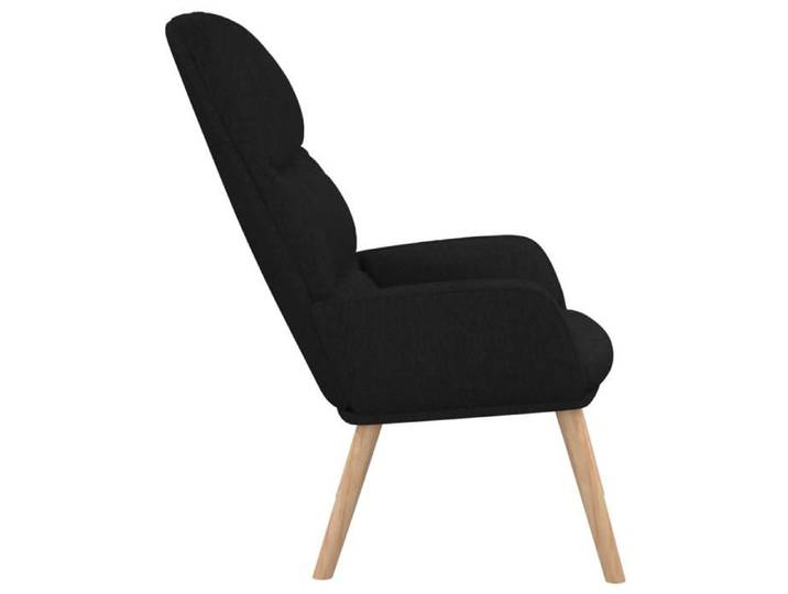 Bonne qualité - Chaise de relaxation/Fauteil salon - 1 place - Noir Tissu - 70x77x98 cm @3159