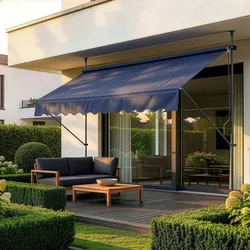Klemmmarkise Stem 400x120x220-309 cm Dunkelblau [pro.tec]