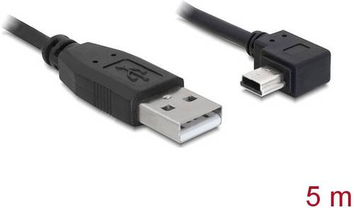 Delock USB-Kabel USB 2.0 USB-A Stecker, USB-Mini-B Stecker 5.00 m Schwarz 82684