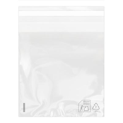 MONOUSO - Flachbeutel BOPP mit Falte Klebstoff 14x14cm G160 (1.000 Stück)