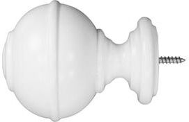 Lumi Home Furnishings Mix & Match Wood Finials for Wood Curtain Rod (2-Pack)