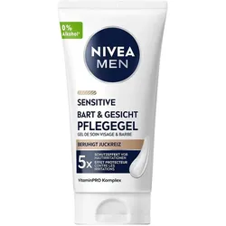 2x Nivea Men, Gesichtscreme, Sensitive Bart & Gesicht Pflege-Gel (50 ml)