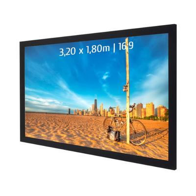KIMEX - Rahmenleinwand 3,20 x 1,80m - Format 16:9