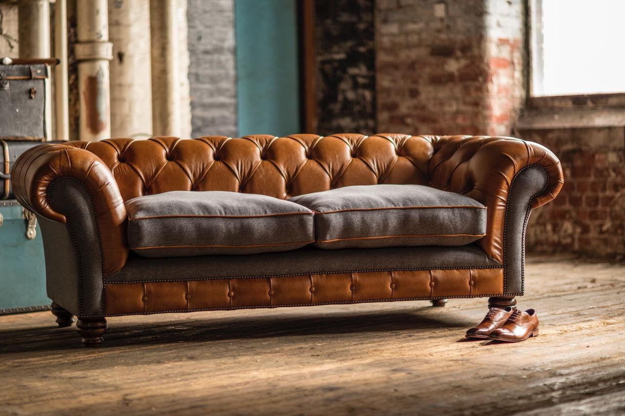 Chesterfield Design Luxus Leder Sofa voor volwassenen