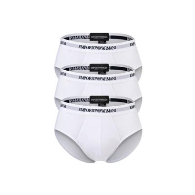 Slip EMPORIO ARMANI "Slip Core Logoband 3er Pack", Herren, Gr. S, weiß, Obermaterial: 95% Baumwolle CO. 5% Elasthan EL., Unterhosen Slip