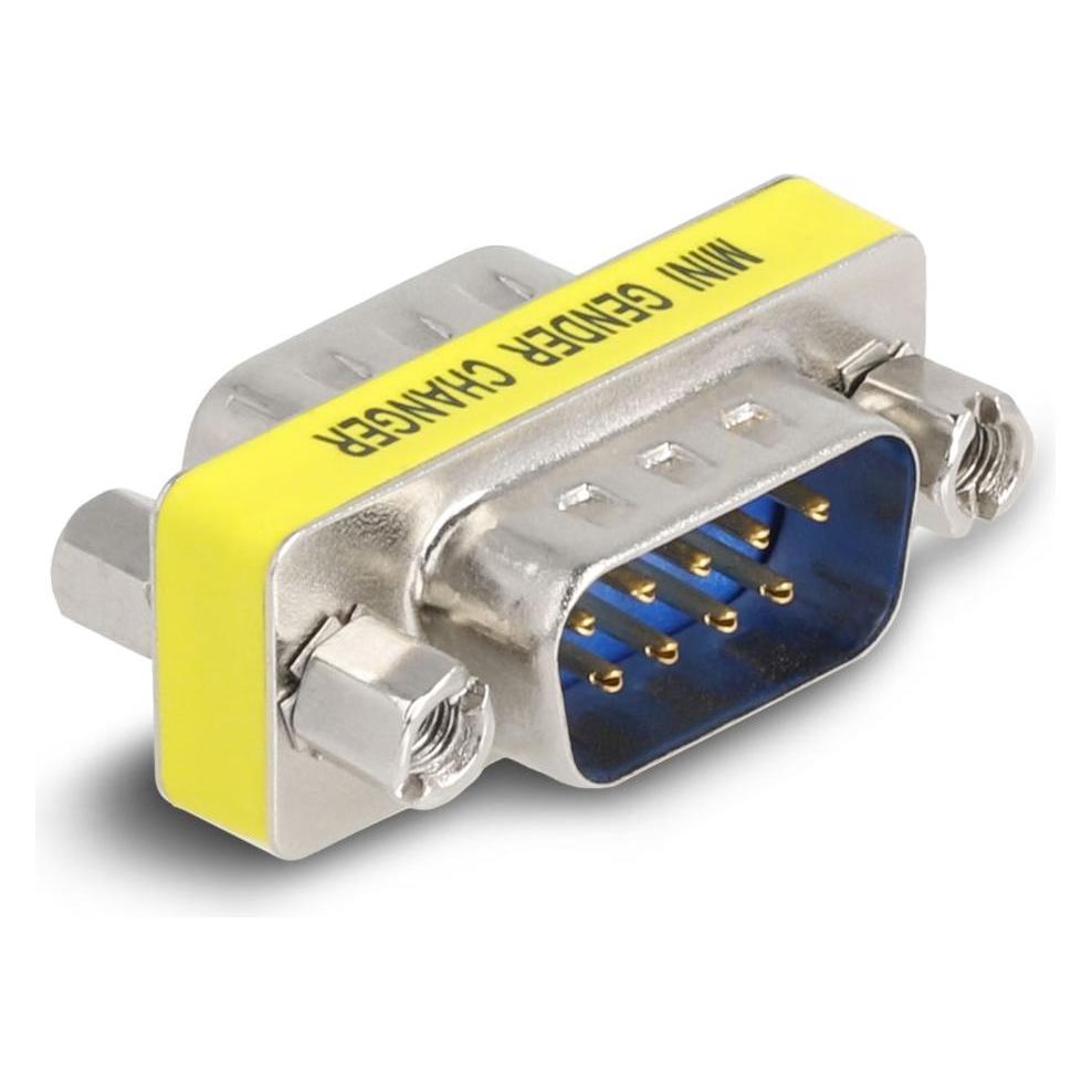 Delock D-Sub 9 Pin Gender Changer Stecker zu Stecker (Muttern) 2 Stück (VGA) (66464)