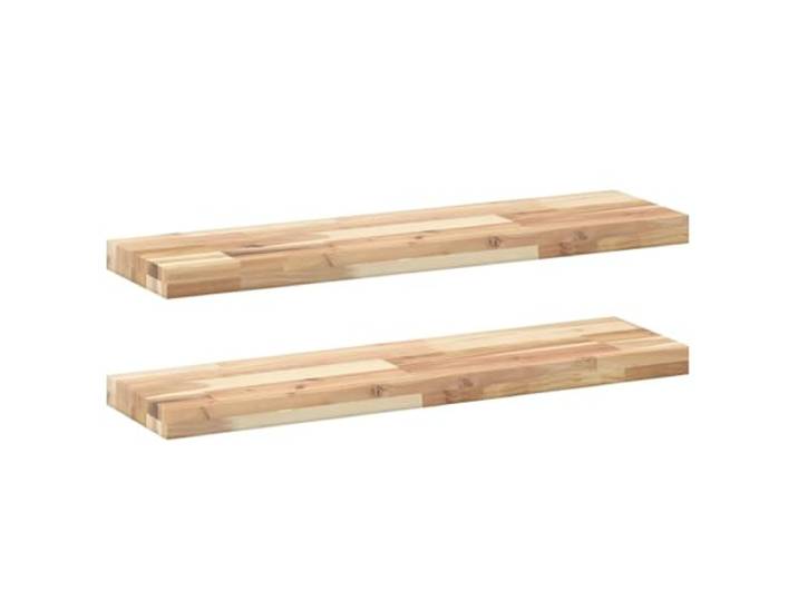 HKTMGDNG Schweberegale 2 STK 100x20x4 cm Massivholz Akazie Unbehandelt Expressives Wandboard Set aus massivem Akazienholz für Wohnzimmer und Küche, ideal für individuelle DIY Deko.