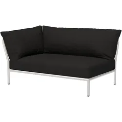 LEVEL2 Outdoor Sofa Lounge-Modul 2 Kohle Weiß Links