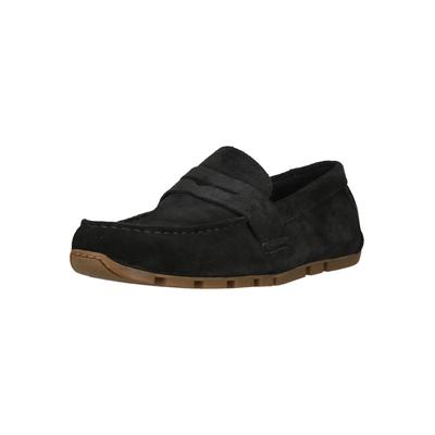 Slipper CLARKS "Corsley", Herren, Gr. 41, schwarz (blau), Leder, Schuhe Slipper, mit flexibler Sohle