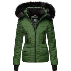NAVAHOO Damen hochwertige Steppjacke Winterjacke mit edler Kunstfell- Kapuze Adele