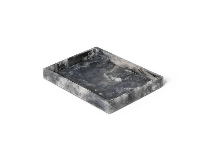 Ferm Living Plateau de décoration Mist 15x20 cm Charcoal