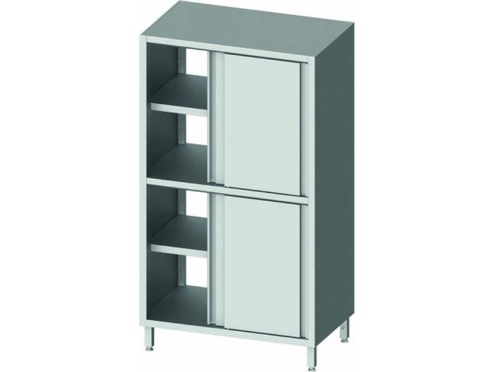 Armoire Haute Inox Traversante - 2 Hauteurs - Demi Porte Coulissante - Gamme 700 - Stalgast
