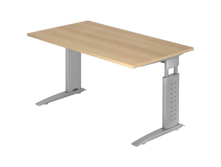 Schreibtisch Office Eiche manuelle Höhenverstellung 140 x 80 cm - Schreibtisch