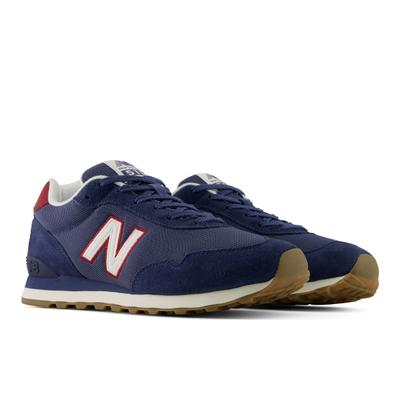 Sneaker NEW BALANCE "515", Herren, Gr. 43, blau (vintage indigo, sea salt, podium rot), Leder, Textil, Schuhe Sneaker, Topseller