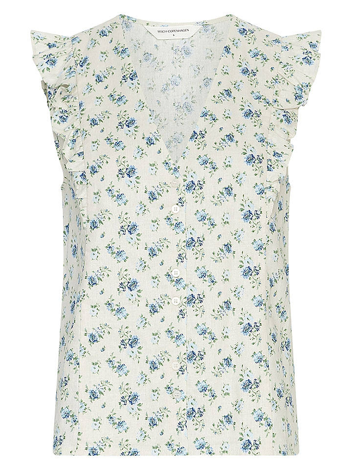 MOSS COPENHAGEN Blusentop in Creme - XS