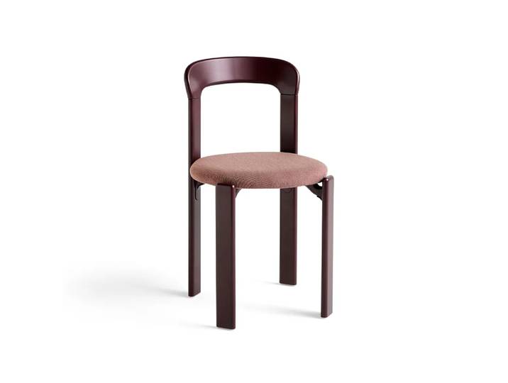 HAY Rey gepolsterter Stuhl Steelcut trio 416 grape red
