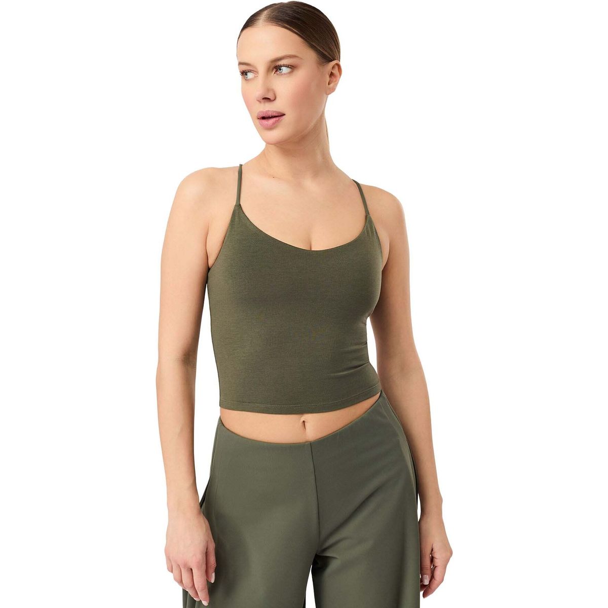 Mandala Cropped Pilates Top leaf XS TO08JE99-Cropped-Pilates-Top-leaf-XS