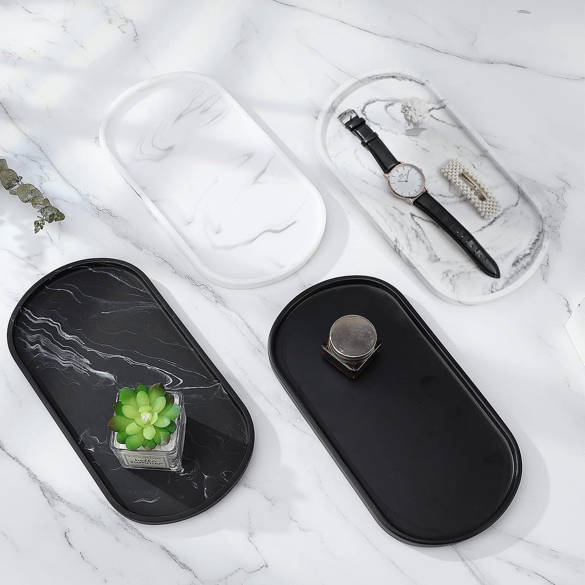 Omgoods Ovale Vanity Tray voor badkamerorganisatie