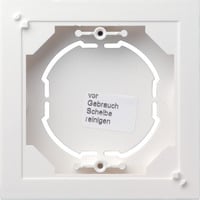 Aufputzrahmen einfach flach für Standard 55, Gehäuse weiß, Retail