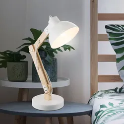 Nacht Schreib Tisch Leuchte weiß Schlaf Zimmer Beleuchtung Vintage Gelenk Retro Lese Lampe Spot beweglich
