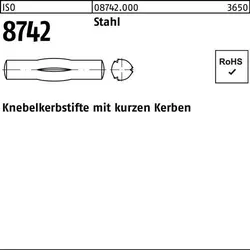 Knebelkerbstift ISO 8742 kurzen Kerben 3x 16 Stahl 250 Stück