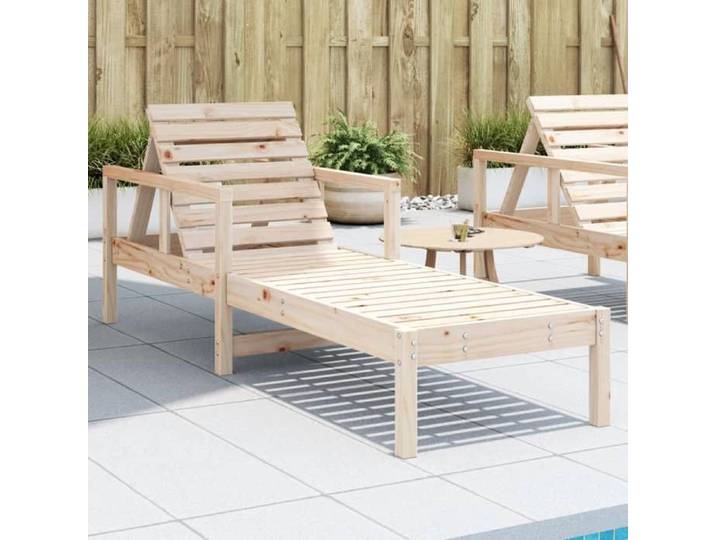 Chaise Longue Transat avec Dossiers Réglables et Accourdoirs Bain de Soleil Jardin Piscine Terrasse Extérieur Bois 832538