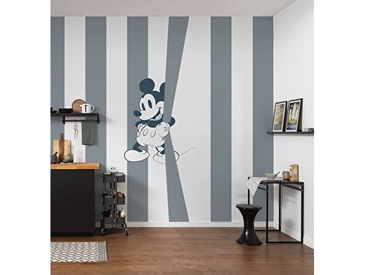 Komar Vlies Fototapete - Vlies Fototapete Mickey Offbeat - Größe 200 x 250 cm (Breite x Höhe) - Disney, Kinderzimmer, Kindertapete, Tapete