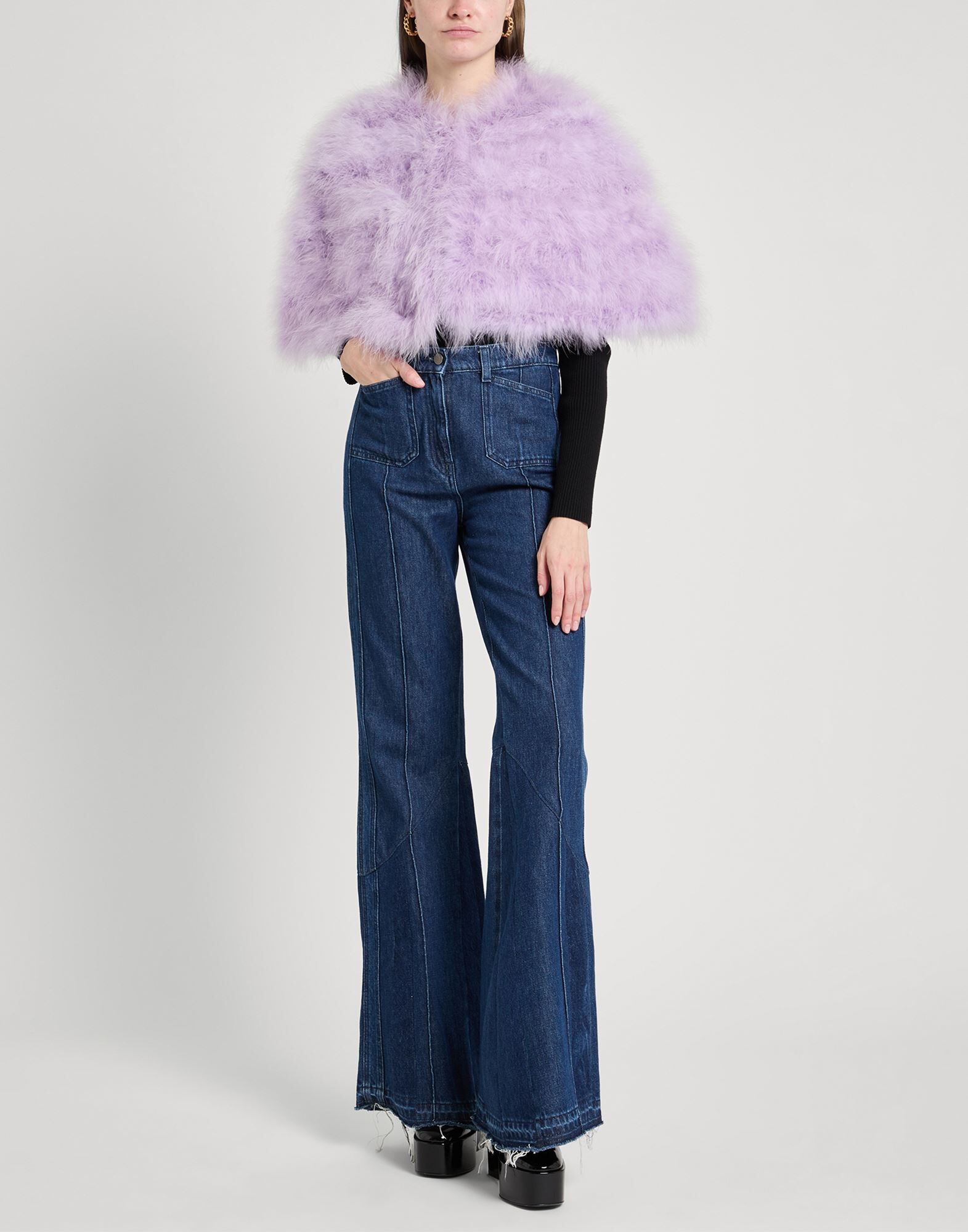 Twinset Poncho Mujer Lila 34 Mujer