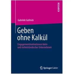 Geben ohne Kalkül, Fachbücher von Gabriele Gollnick