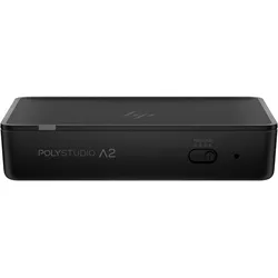 Poly Studio A2-Audiobridge mit CAT6A- und Mikrofonverlängerungskabel und Montageplatte