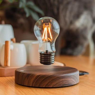 Quick Pick Pro Floating Glass LED Bulb Magnetic Levitation Lamp, Modern Home Office Desk Decoration, Unique Birthday Gift & Creative circular Chassis